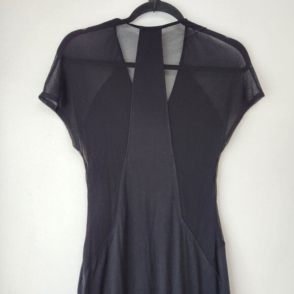 Helmut Lang Little Black Dress Silk Stretch Jersey Knit Pencil Bodycon Women's S - Picture 4 of 8